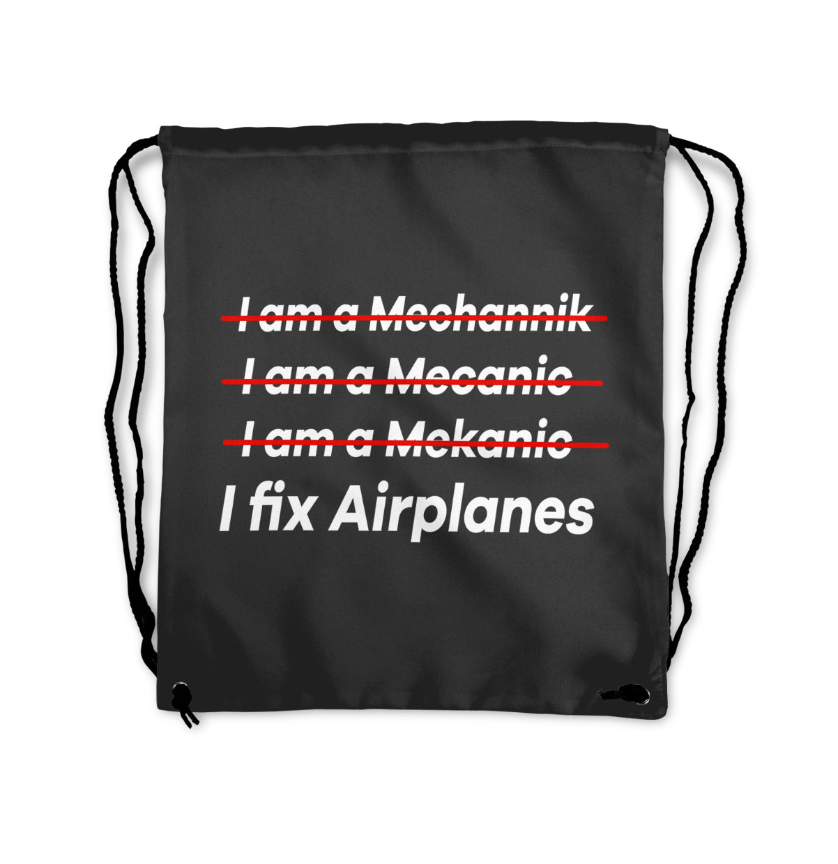 I Fix Airplanes Designed Drawstring Bags