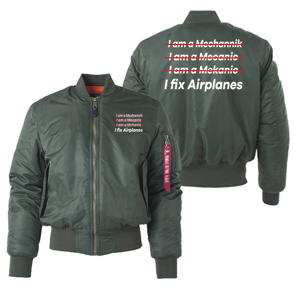 I Fix Airplanes Designed "Women" Bomber Jackets