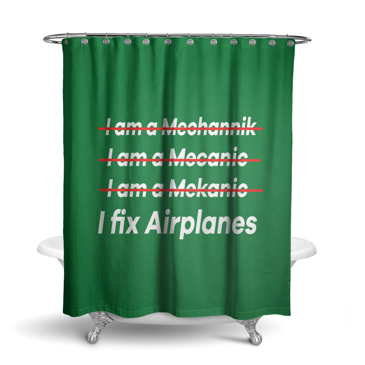 I Fix Airplanes Designed Shower Curtains