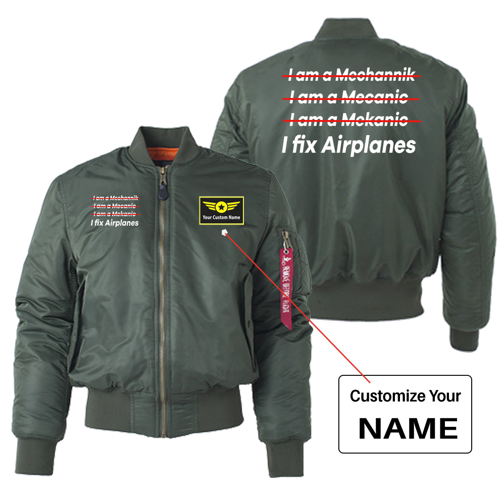 I Fix Airplanes Designed "Women" Bomber Jackets