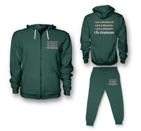 Thumbnail for I Fix Airplanes Designed Zipped Hoodies & Sweatpants Set