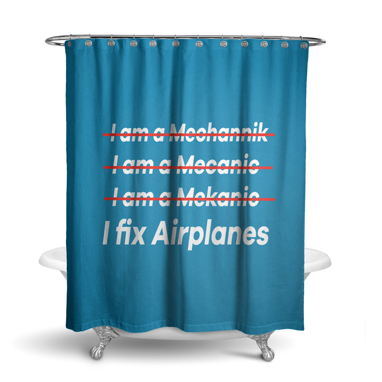 I Fix Airplanes Designed Shower Curtains