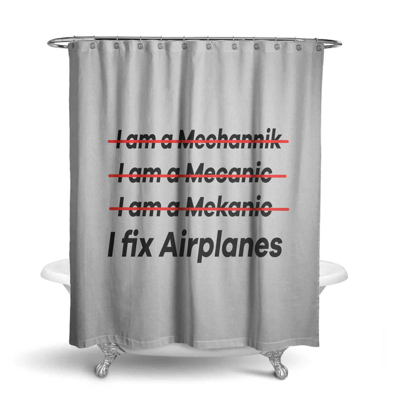 I Fix Airplanes Designed Shower Curtains