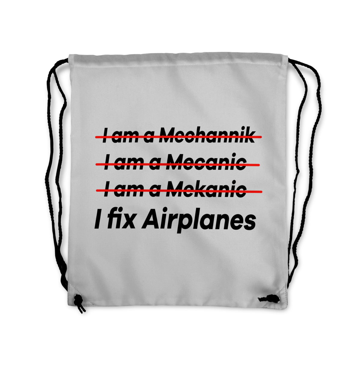 I Fix Airplanes Designed Drawstring Bags