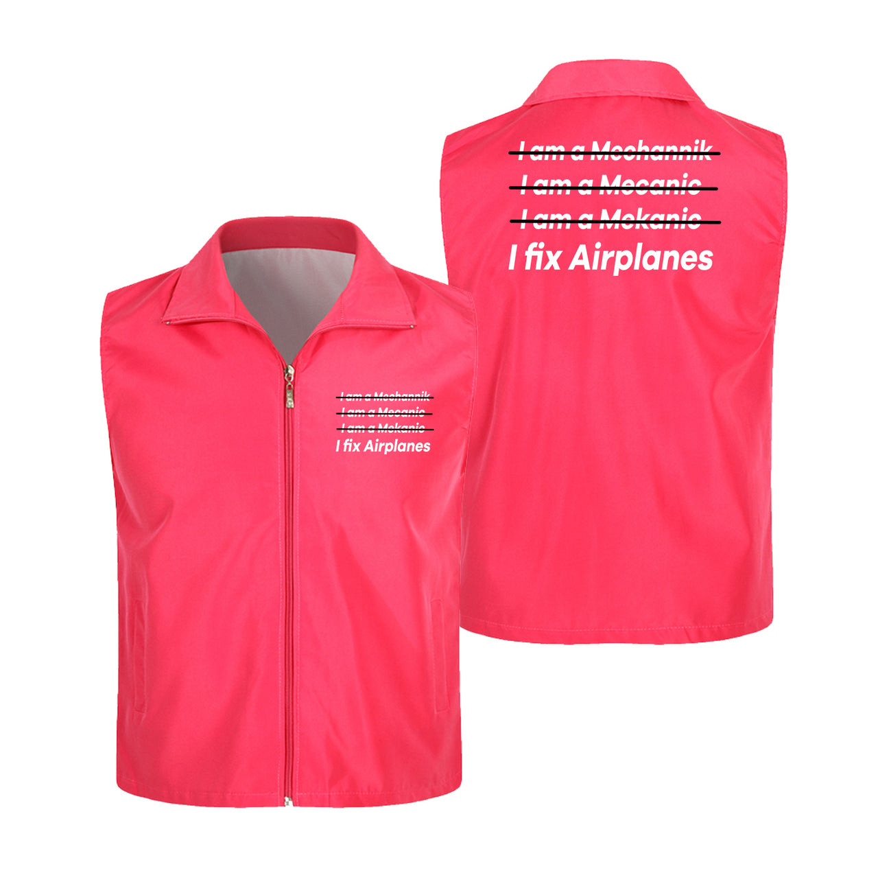 I Fix Airplanes Designed Thin Style Vests