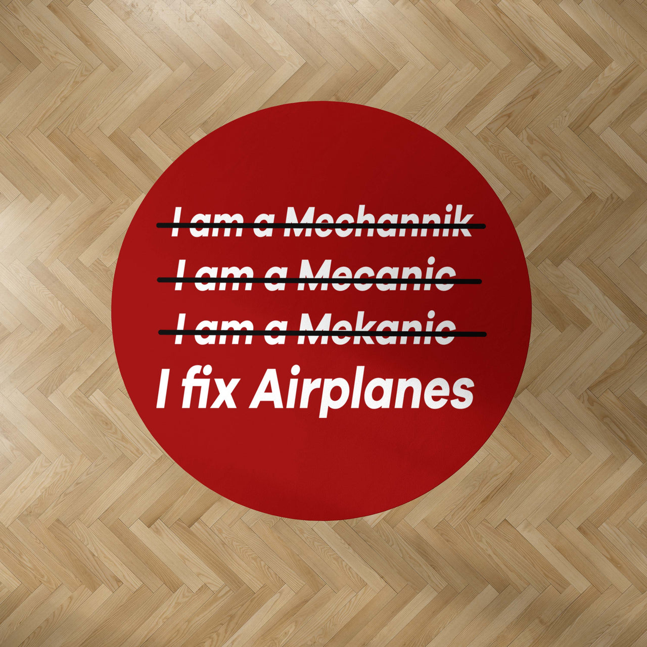 I Fix Airplanes Designed Carpet & Floor Mats (Round)