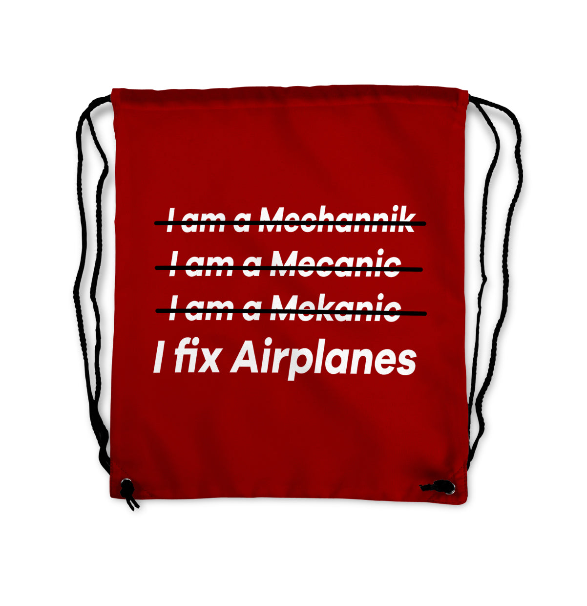 I Fix Airplanes Designed Drawstring Bags