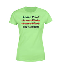 Thumbnail for I Fly Airplanes Designed Women T-Shirts