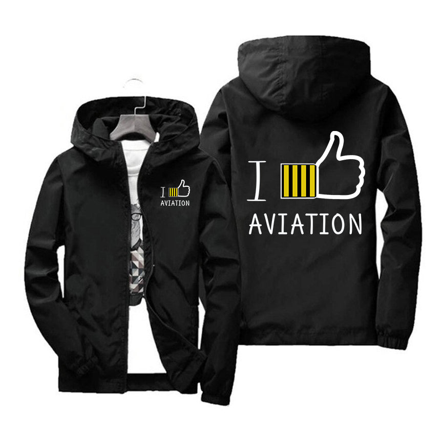 I Like Aviation Designed Windbreaker Jackets