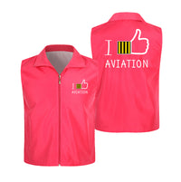 Thumbnail for I Like Aviation Designed Thin Style Vests