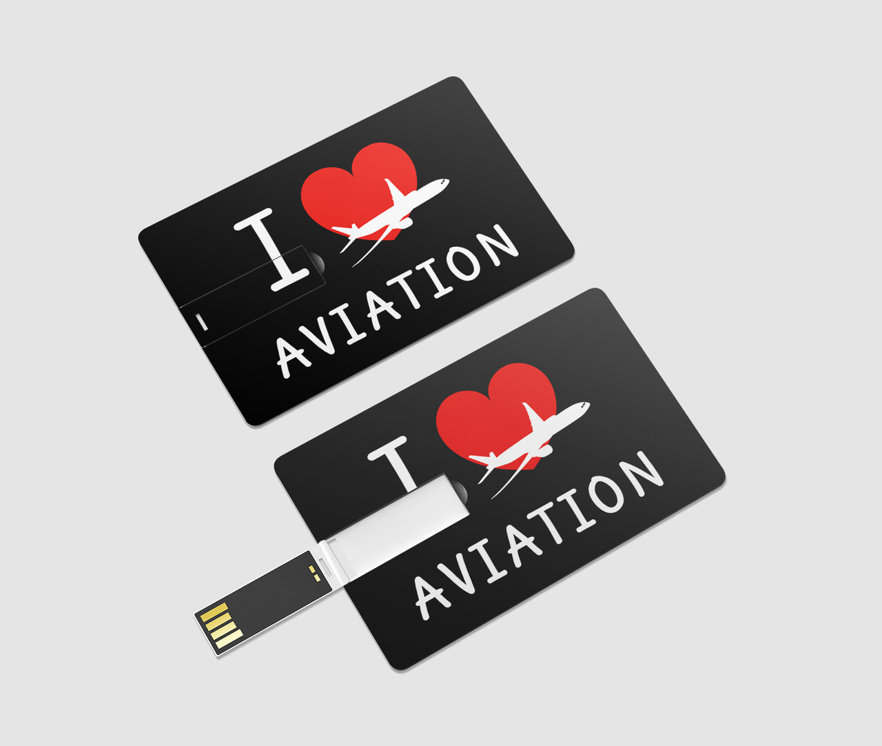 I Love Aviation Designed USB Cards