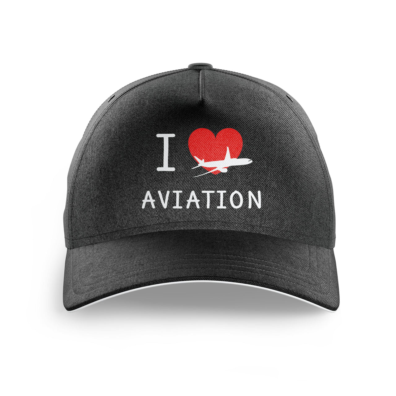 I Love Aviation Printed Hats