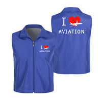 Thumbnail for I Love Aviation Designed Thin Style Vests