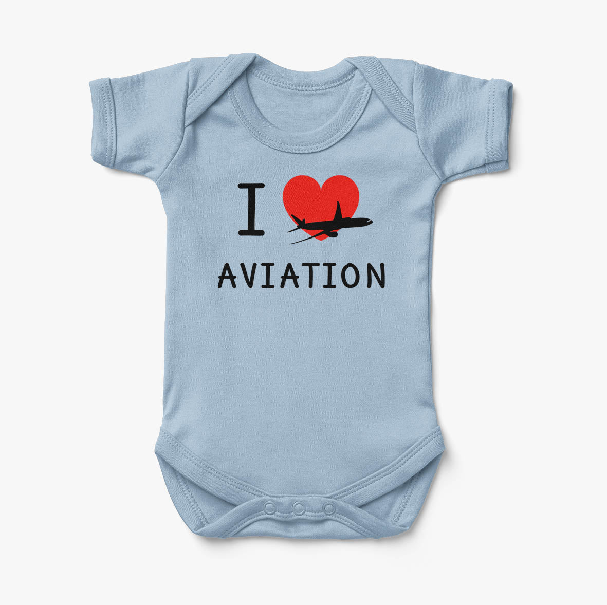 I Love Aviation Designed Baby Bodysuits