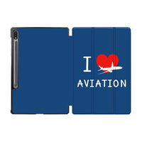 Thumbnail for I Love Aviation Designed Samsung Tablet Cases