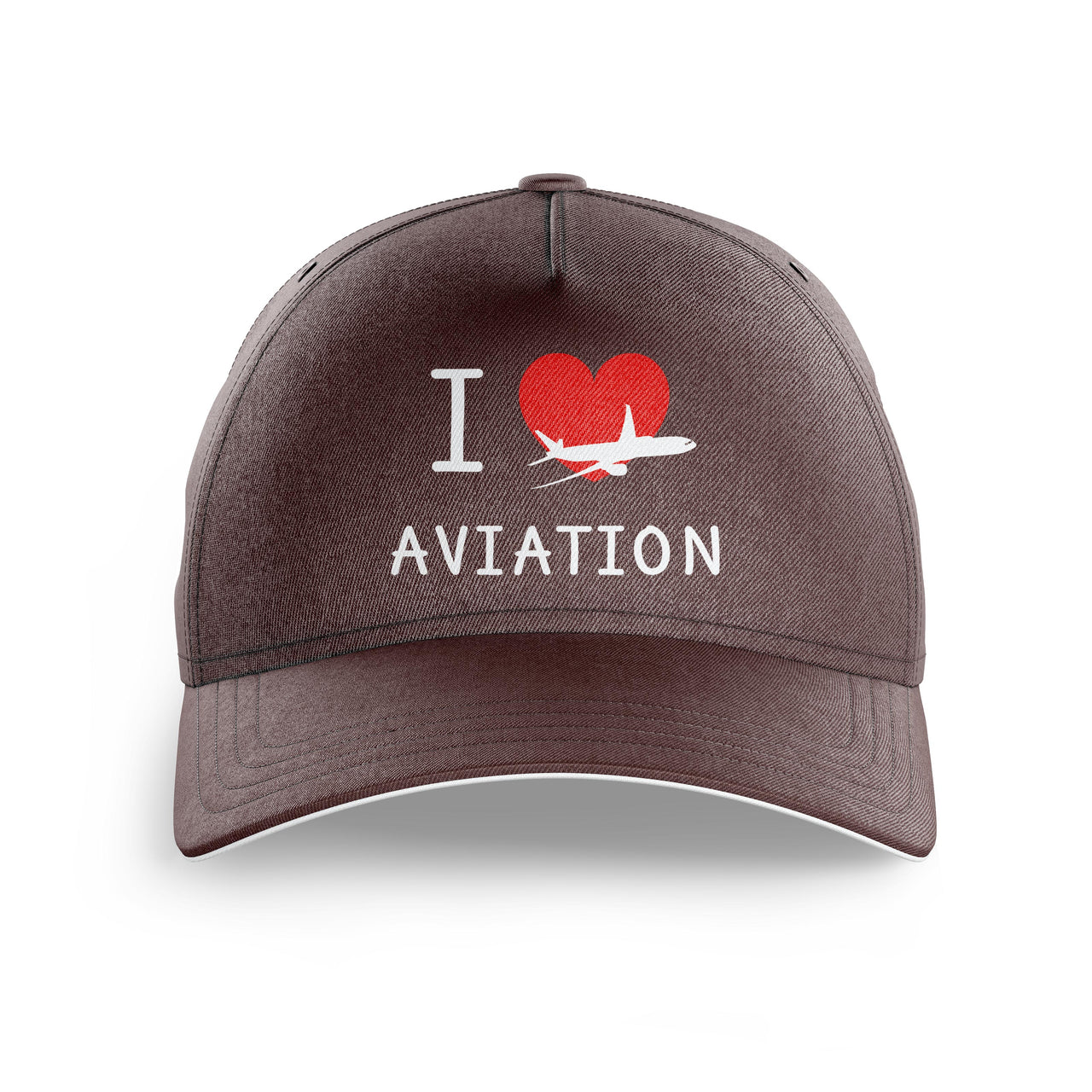 I Love Aviation Printed Hats