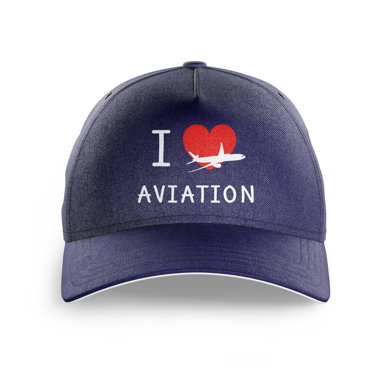 I Love Aviation Printed Hats