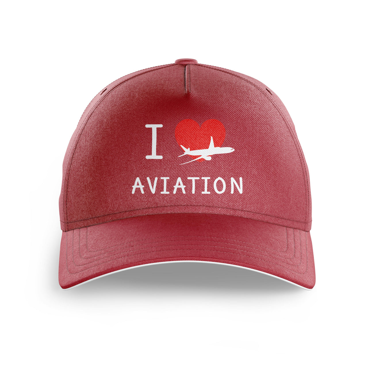 I Love Aviation Printed Hats