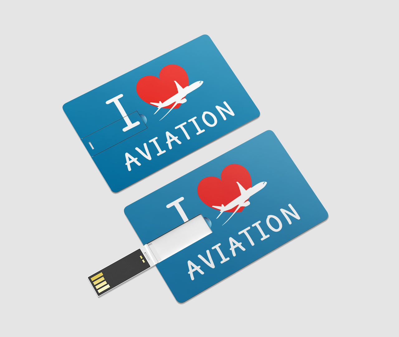 I Love Aviation Designed USB Cards