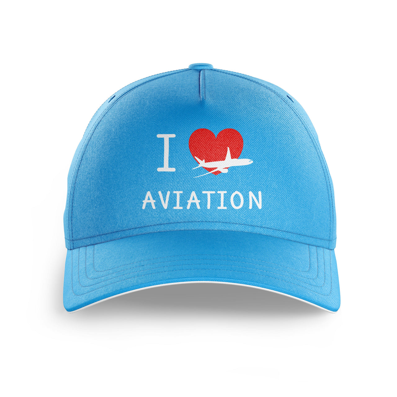 I Love Aviation Printed Hats