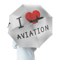 Thumbnail for I Love Aviation Designed Umbrella