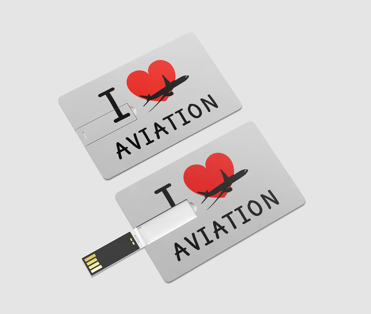 I Love Aviation Designed USB Cards