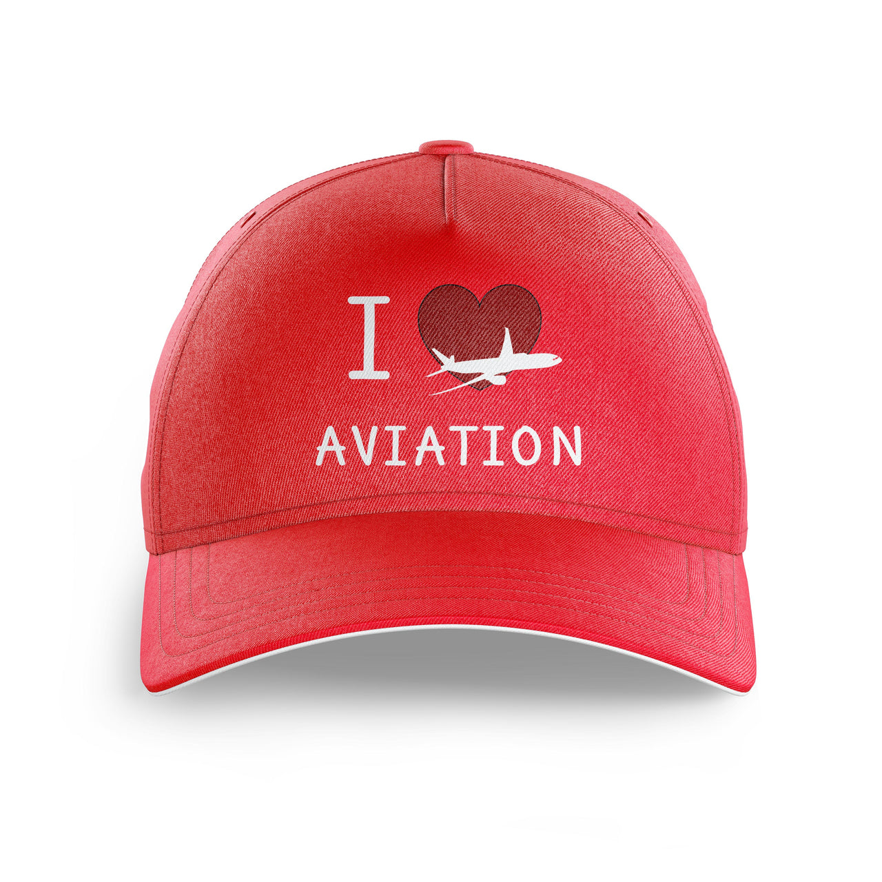 I Love Aviation Printed Hats