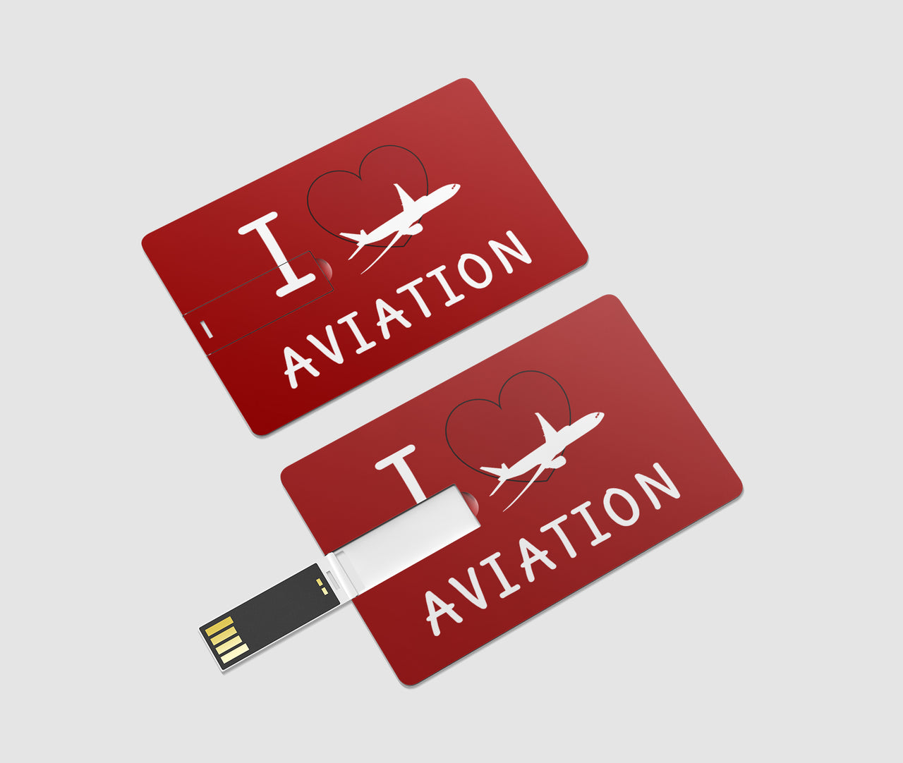 I Love Aviation Designed USB Cards