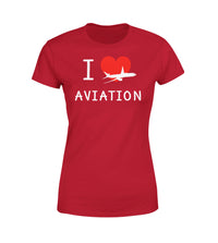 Thumbnail for I Love Aviation Designed Women T-Shirts