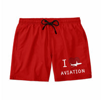 Thumbnail for I Love Aviation Designed Swim Trunks & Shorts