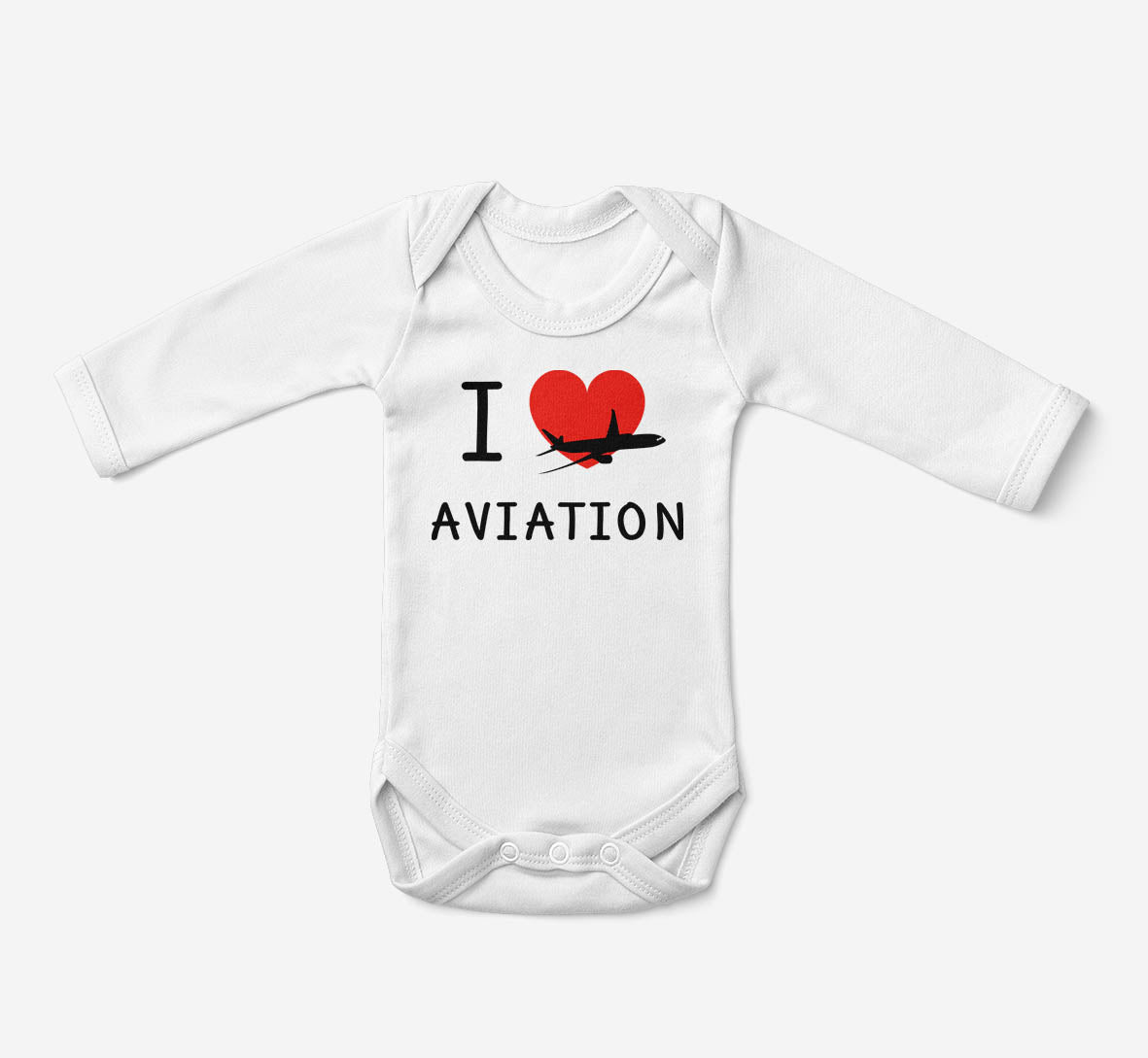 I Love Aviation Designed Baby Bodysuits