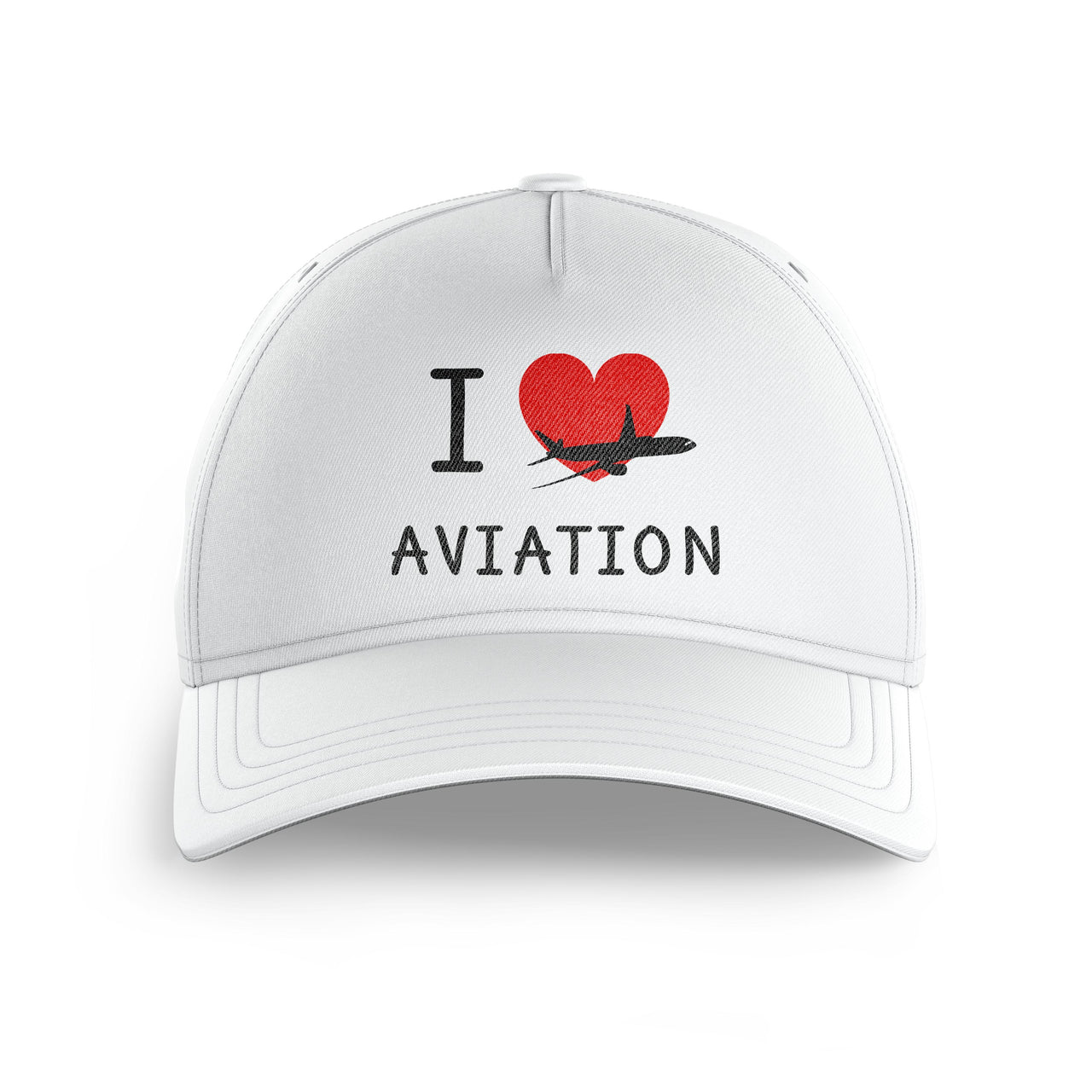 I Love Aviation Printed Hats