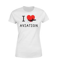 Thumbnail for I Love Aviation Designed Women T-Shirts