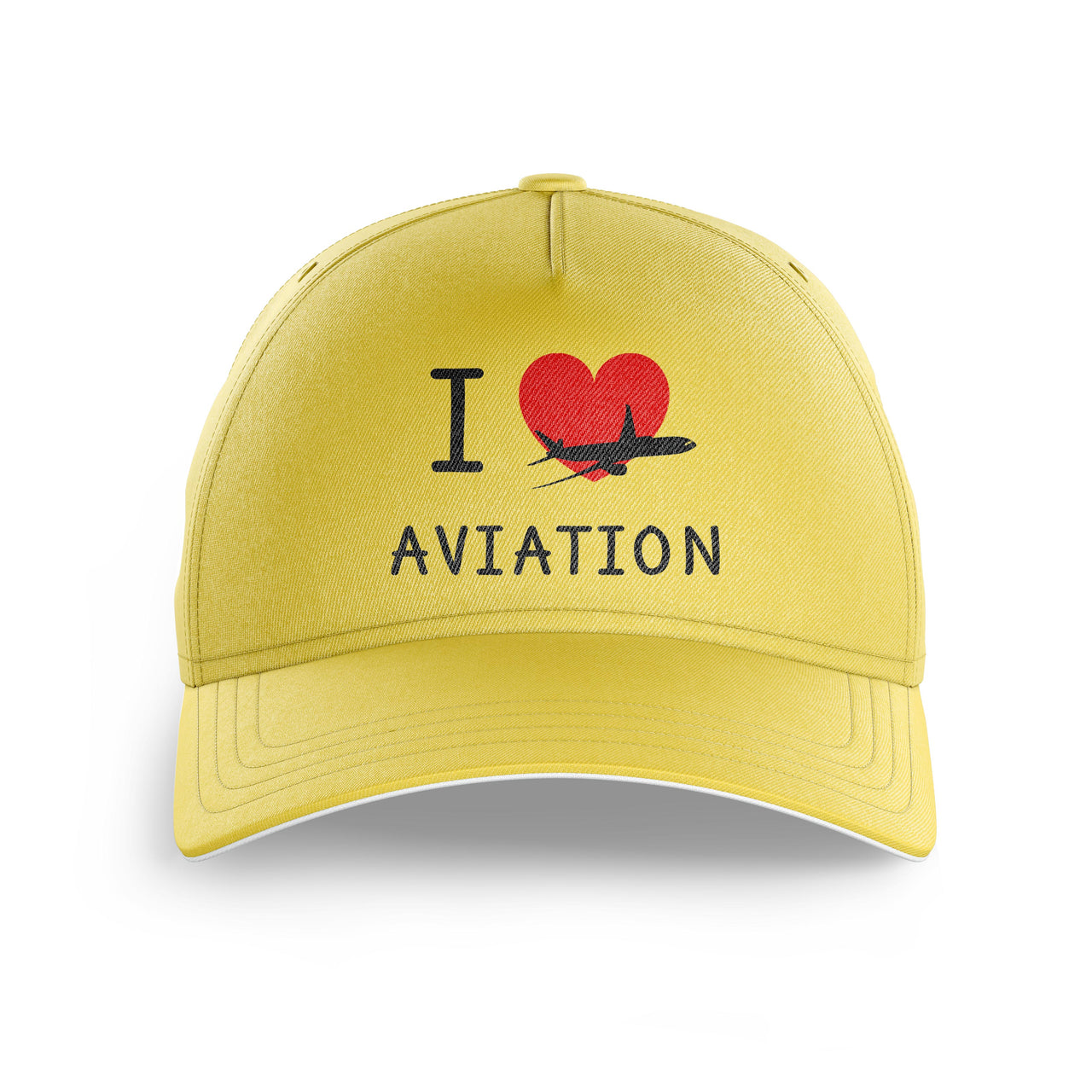 I Love Aviation Printed Hats