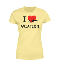 Thumbnail for I Love Aviation Designed Women T-Shirts