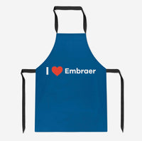 Thumbnail for I Love Embraer Designed Kitchen Aprons