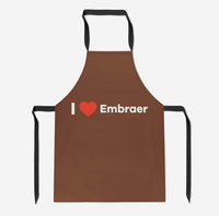 Thumbnail for I Love Embraer Designed Kitchen Aprons