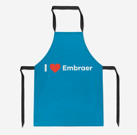 Thumbnail for I Love Embraer Designed Kitchen Aprons