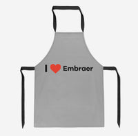 Thumbnail for I Love Embraer Designed Kitchen Aprons