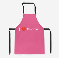 Thumbnail for I Love Embraer Designed Kitchen Aprons