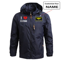 Thumbnail for I Love Flying Designed Thin Stylish Jackets