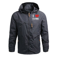 Thumbnail for I Love Flying Designed Thin Stylish Jackets