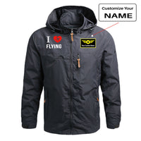 Thumbnail for I Love Flying Designed Thin Stylish Jackets