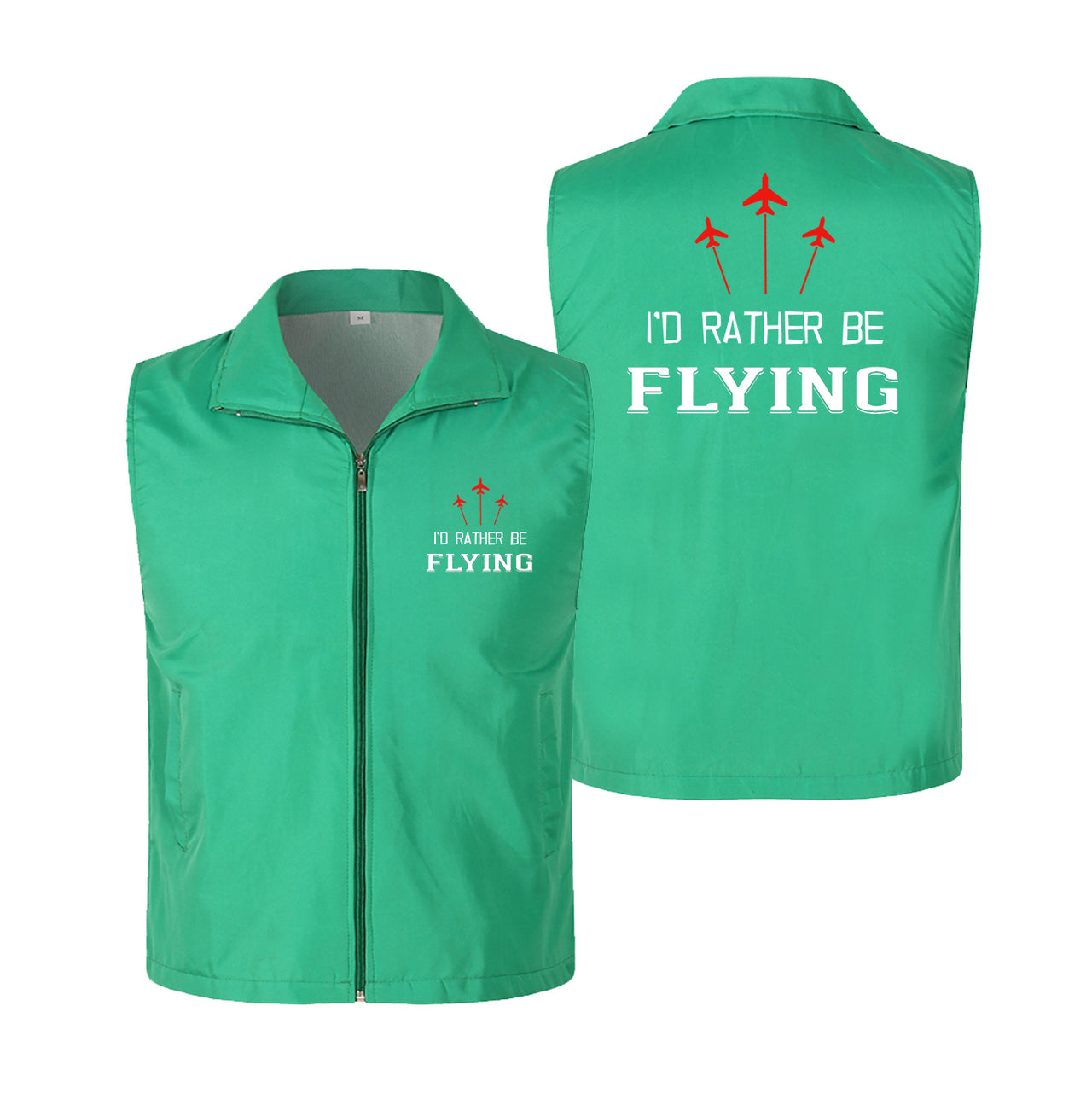 I'D Rather Be Flying Designed Thin Style Vests