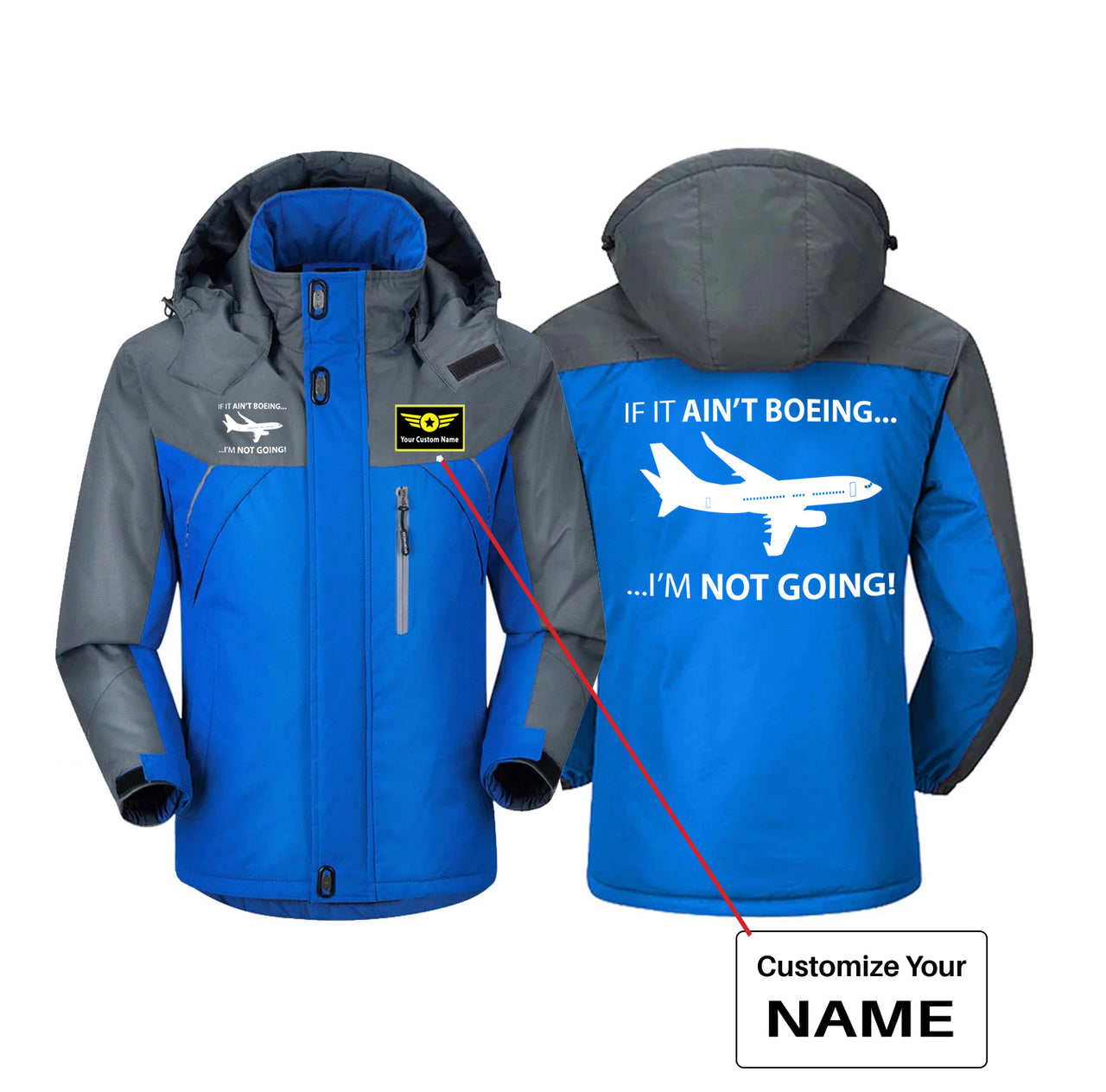 If It Ain't Boeing I'm Not Going! Designed Thick Winter Jackets