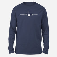 Thumbnail for Ilyushin IL-76 Silhouette Designed Long-Sleeve T-Shirts