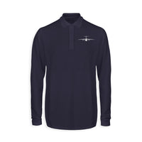 Thumbnail for Ilyushin IL-76 Silhouette Designed Long Sleeve Polo T-Shirts