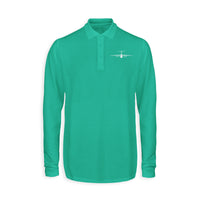 Thumbnail for Ilyushin IL-76 Silhouette Designed Long Sleeve Polo T-Shirts