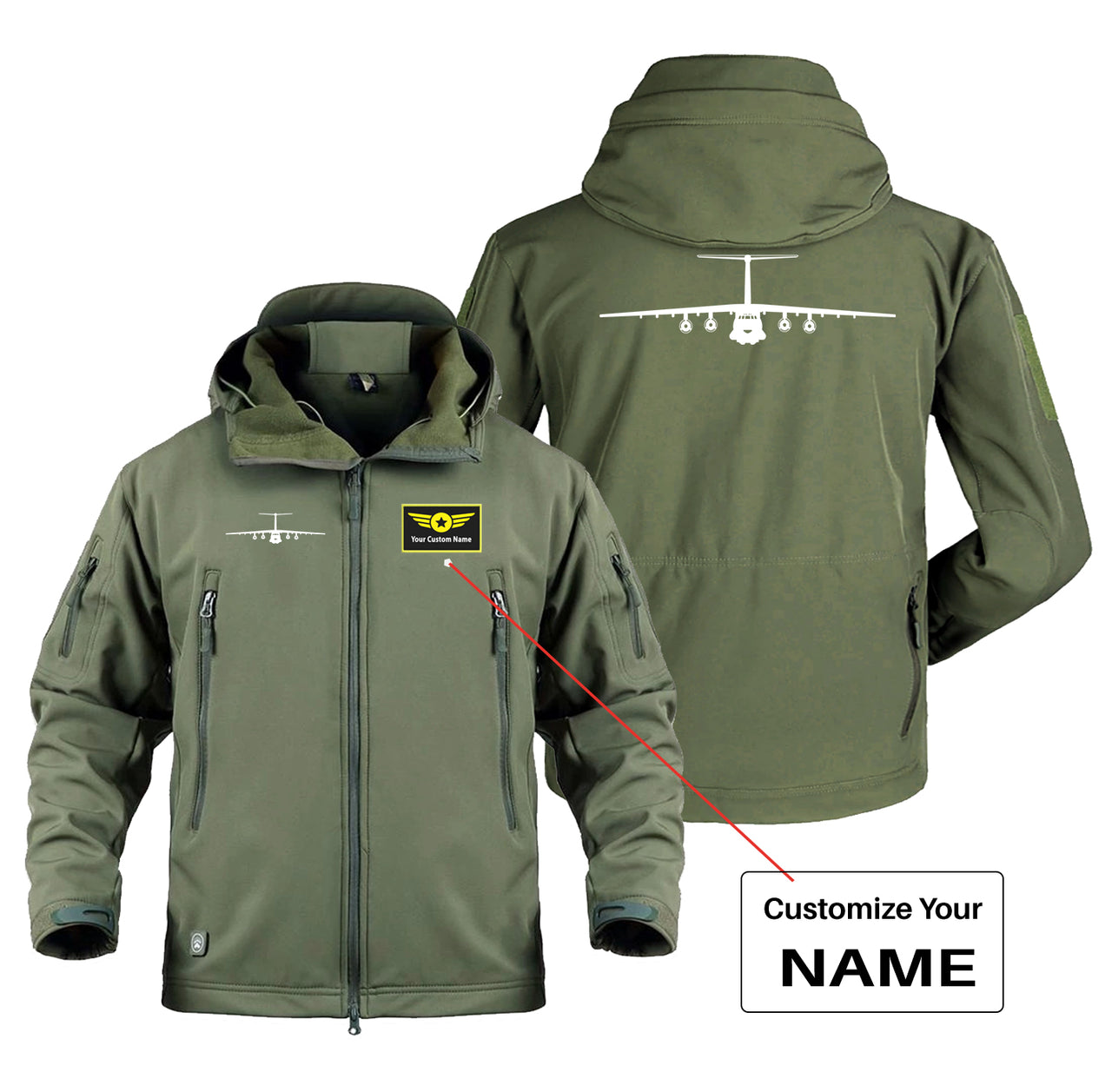 Ilyushin IL-76 Silhouette Designed Military Jackets (Customizable)