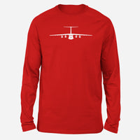 Thumbnail for Ilyushin IL-76 Silhouette Designed Long-Sleeve T-Shirts